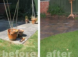paving in garden