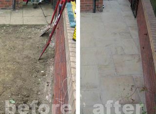 patio before and after